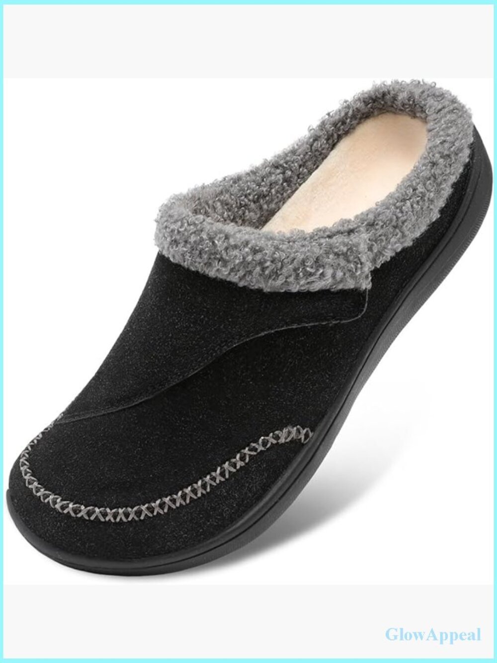 Wide Adjustable Slippers Memory Foam Non-slip Cozy House Shoes Indoor Outdoor